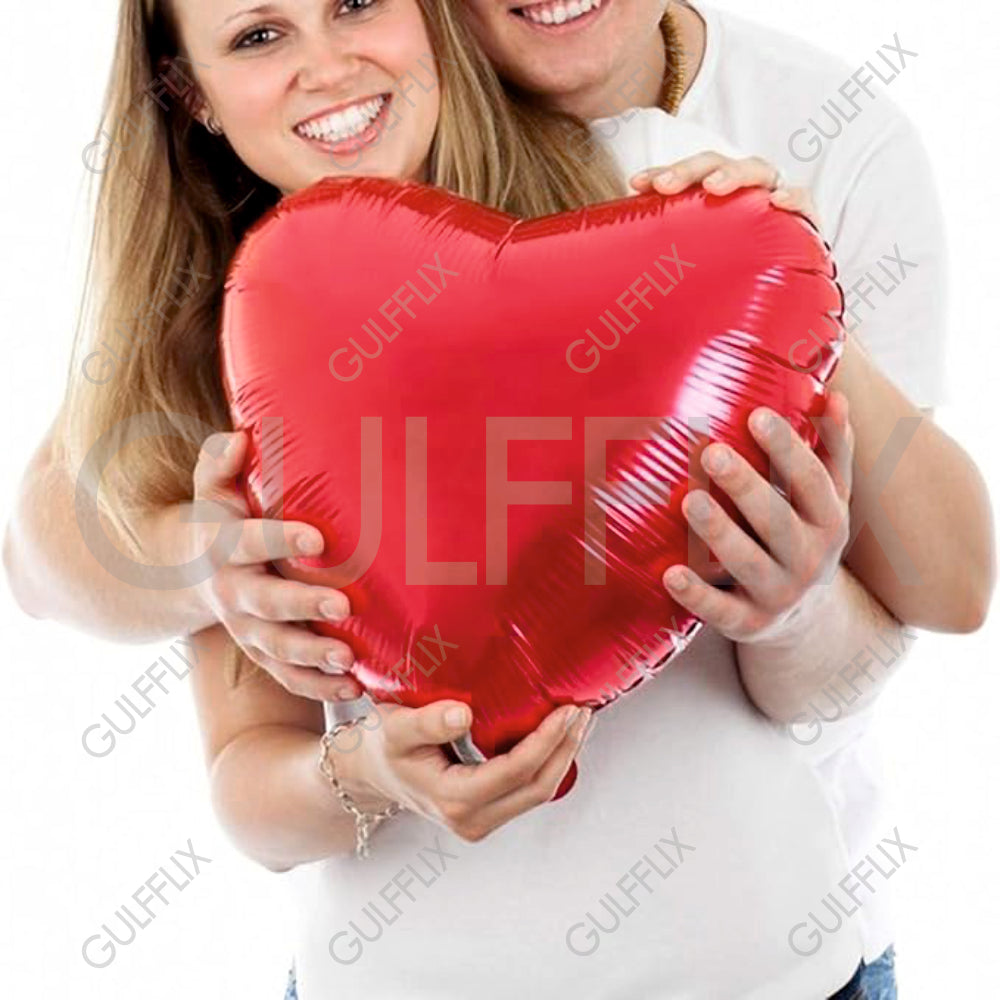 Red Heart Balloons 20 Heart Shaped Balloons with I Love U heart Balloon