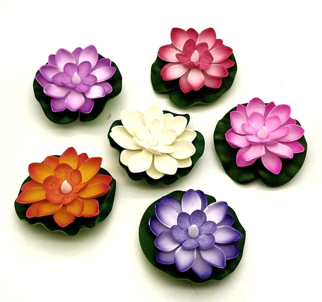 Sensor Water Floating Diyas - Set of 6pcs.