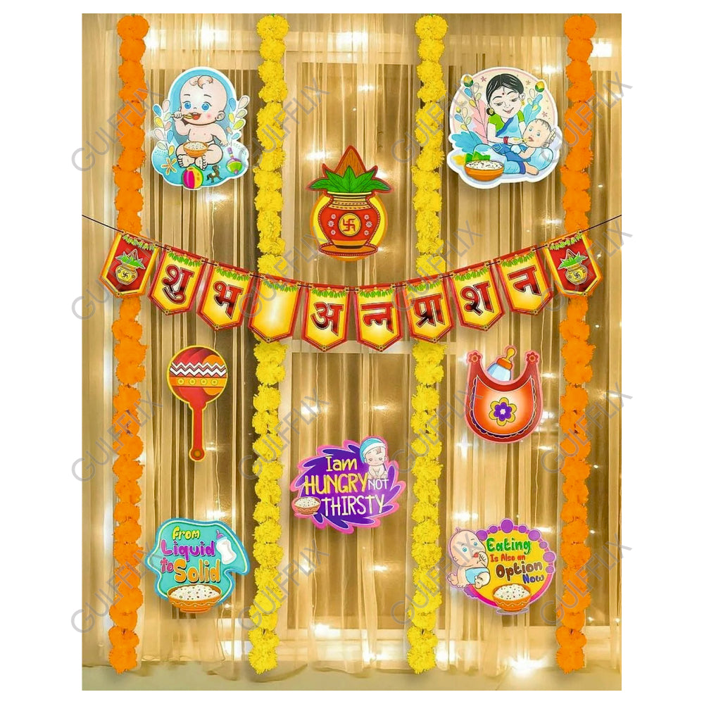 Shubh Annaprashan Decoration kit Pack of 18pcs