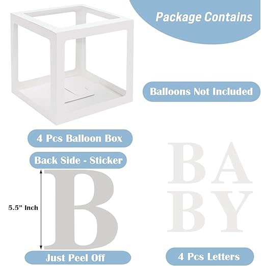 Baby Balloon Box Pack of 4pcs