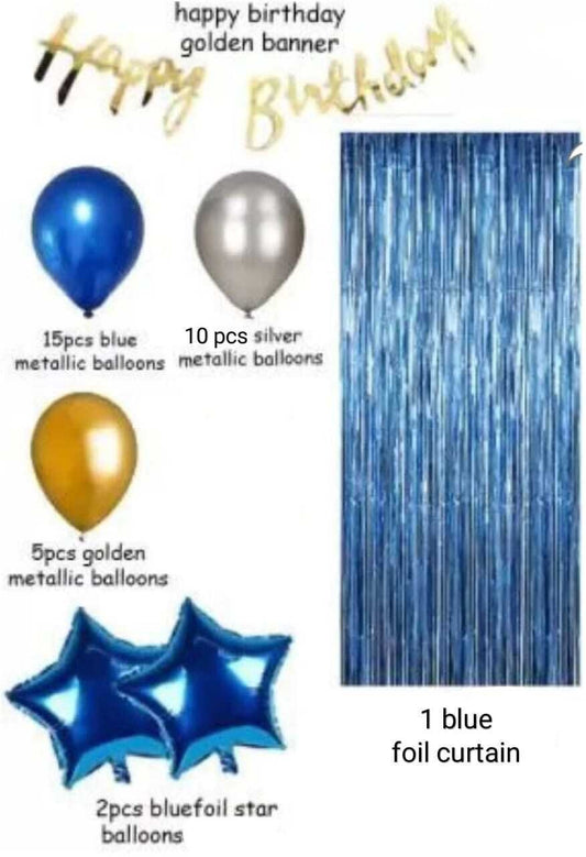 Birthday Party Kit Blue theme - Set of 41pcs