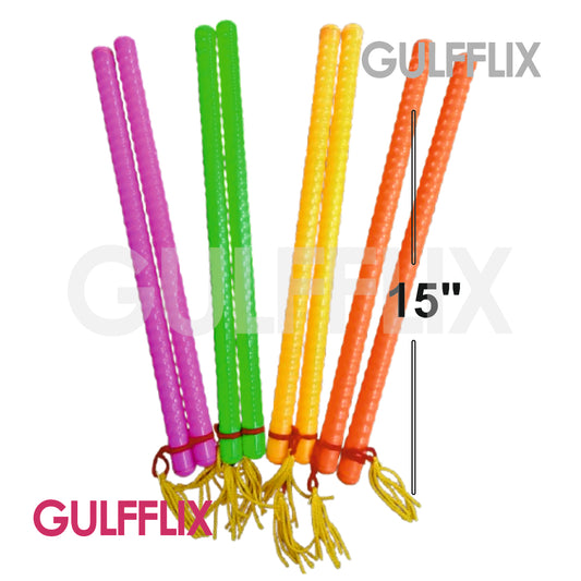 Navratri Neon Dandiya Sticks 4 Pairs