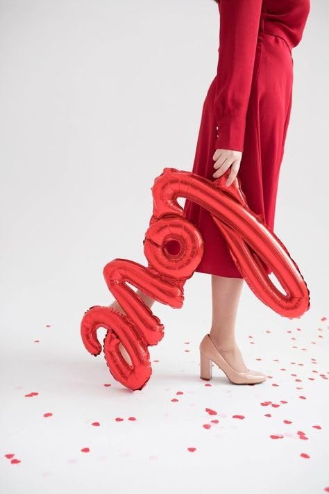 Love Foil Balloon Cursive Style