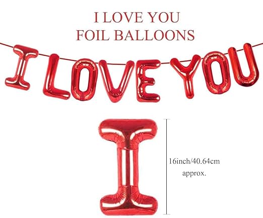 i Love You Red Foil Balloon