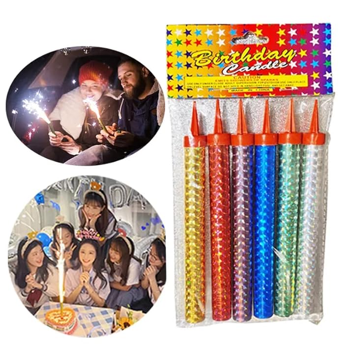 Sparkle Candle Set of 6 Pcs