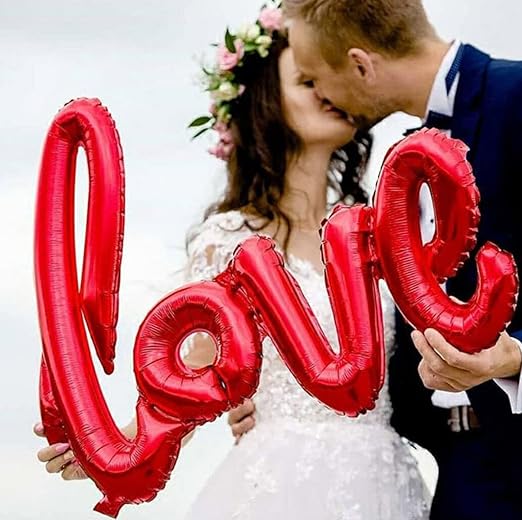 Love Foil Balloon Cursive Style