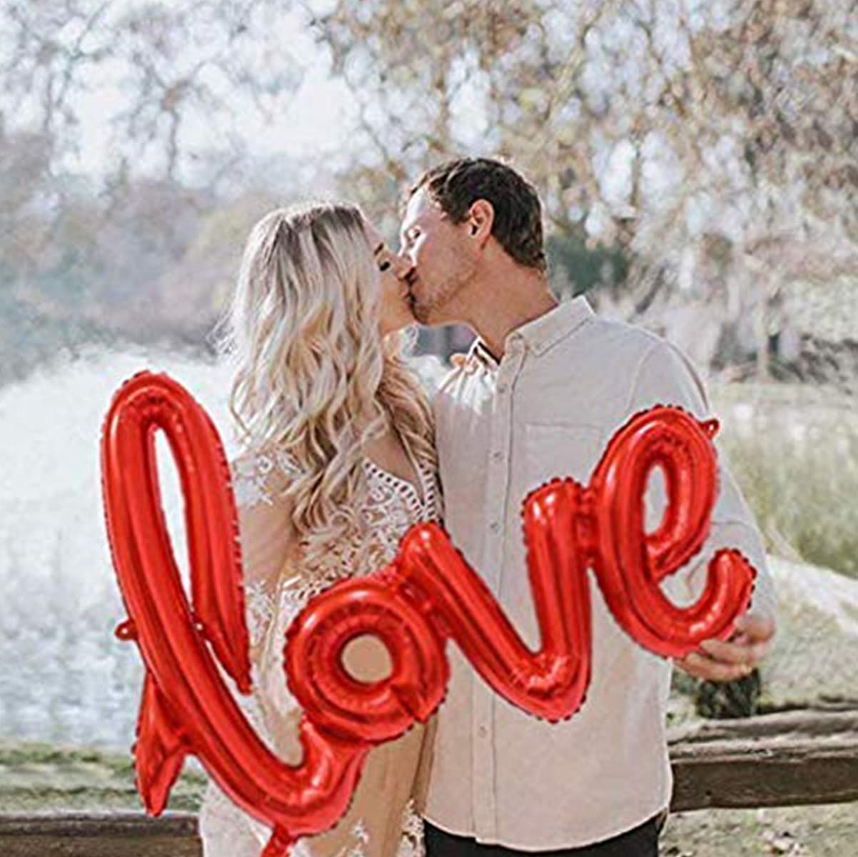 Love Foil Balloon Cursive Style