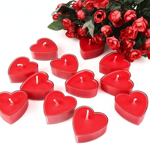 Heart Shape Scented Candle - Pack of 12 Pcs