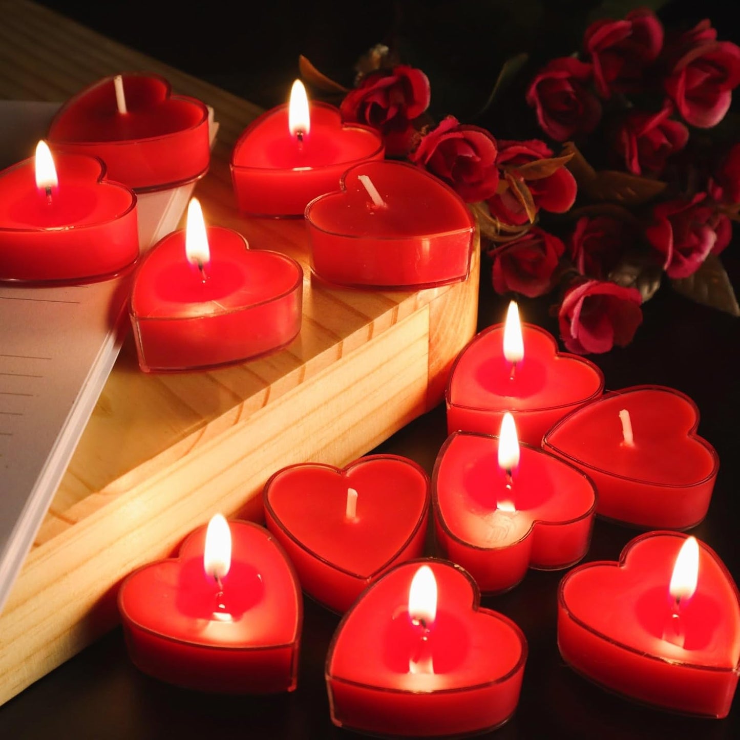 Heart Shape Scented Candle - Pack of 12 Pcs