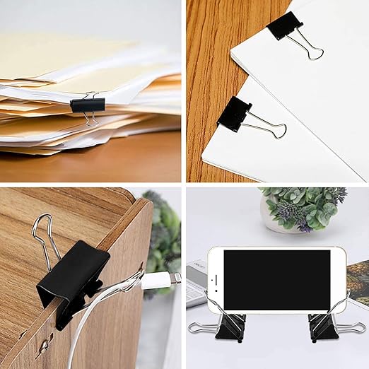 Binder Clip 51mm Black Pack of 12pcs