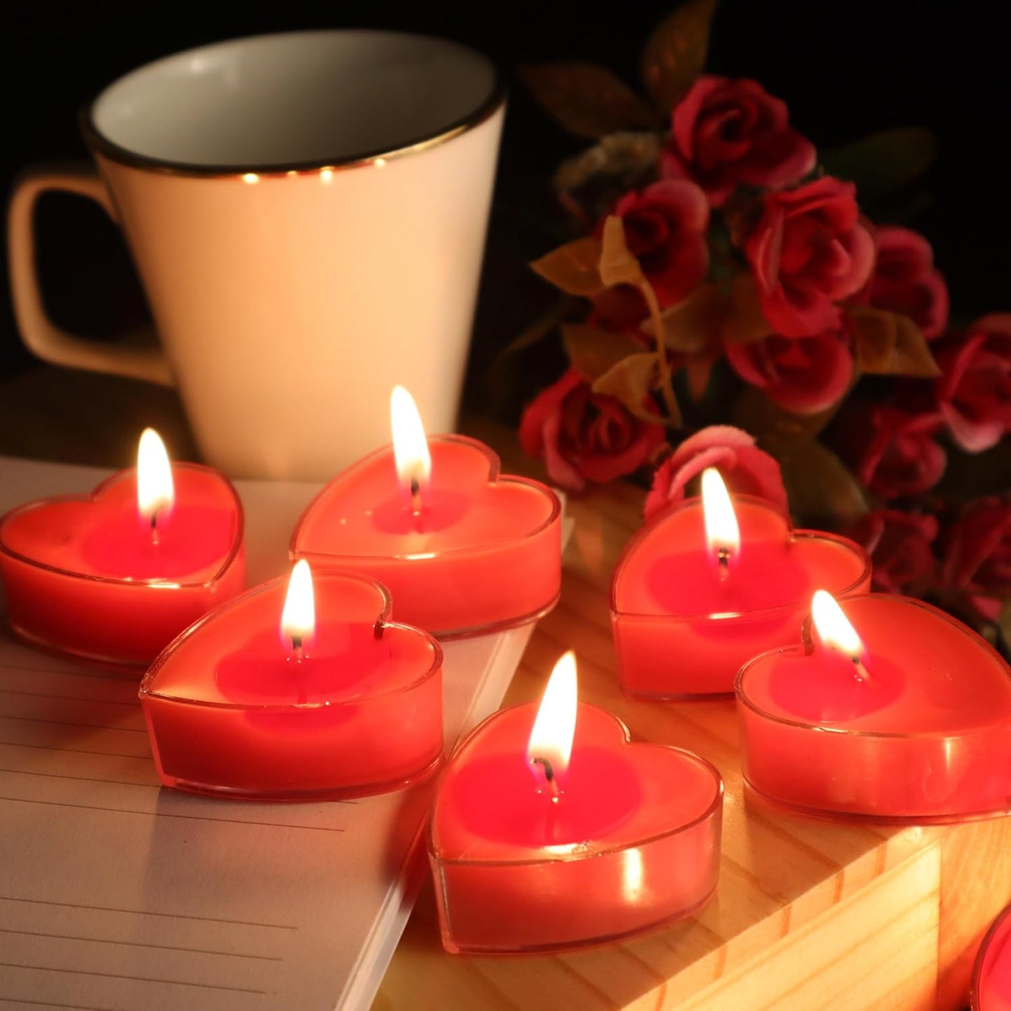 Heart Shape Scented Candle - Pack of 12 Pcs