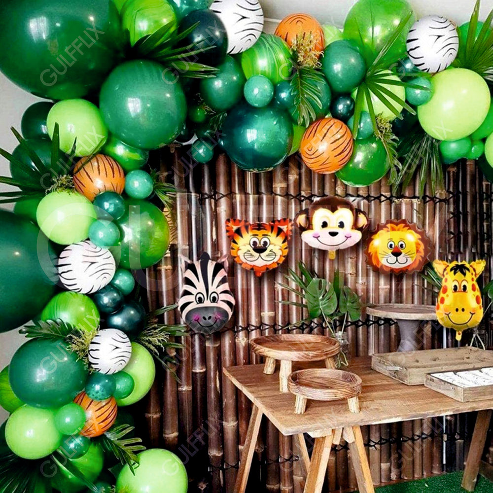 Jungle Theme Balloons - Pack of 6 Pcs