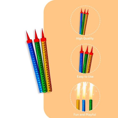 Sparkle Candle Set of 6 Pcs