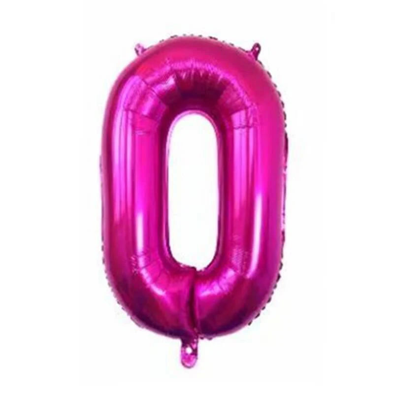 Big Size Pink Number Foil Balloons 32"