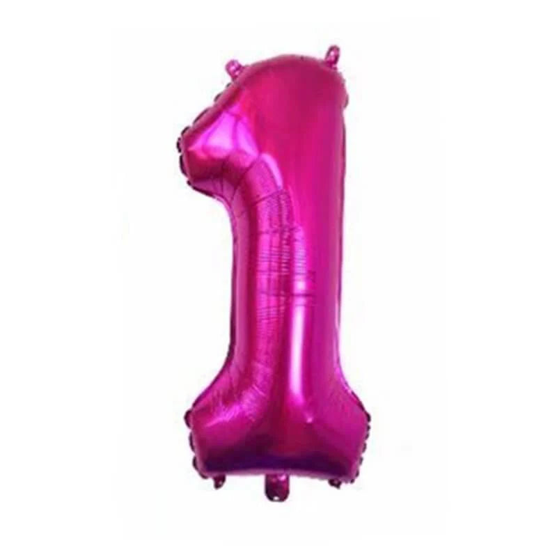 Big Size Pink Number Foil Balloons 32"