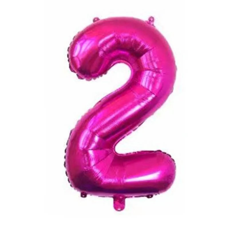 Big Size Pink Number Foil Balloons 32"