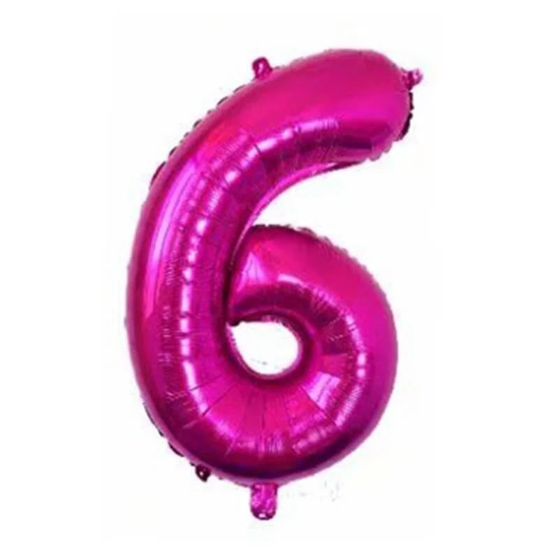 Big Size Pink Number Foil Balloons 32"