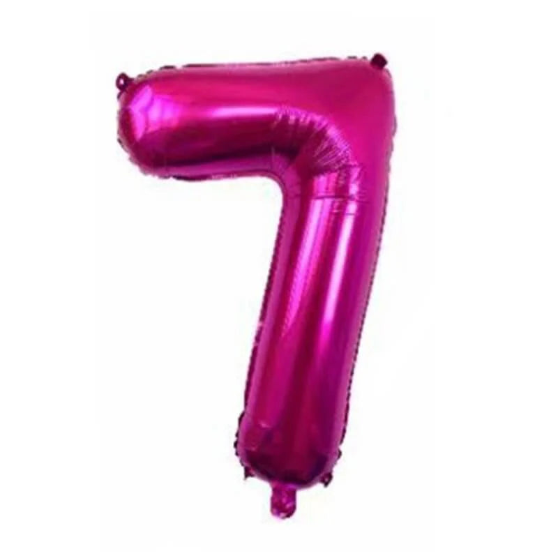 Big Size Pink Number Foil Balloons 32"