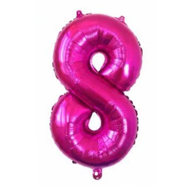 Big Size Pink Number Foil Balloons 32"