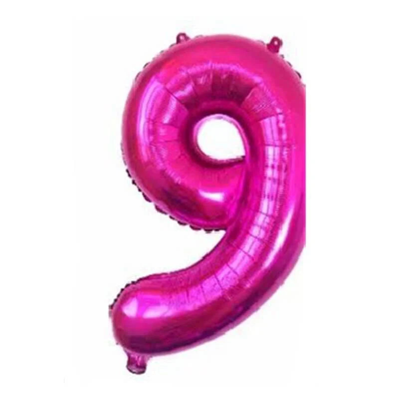 Big Size Pink Number Foil Balloons 32"