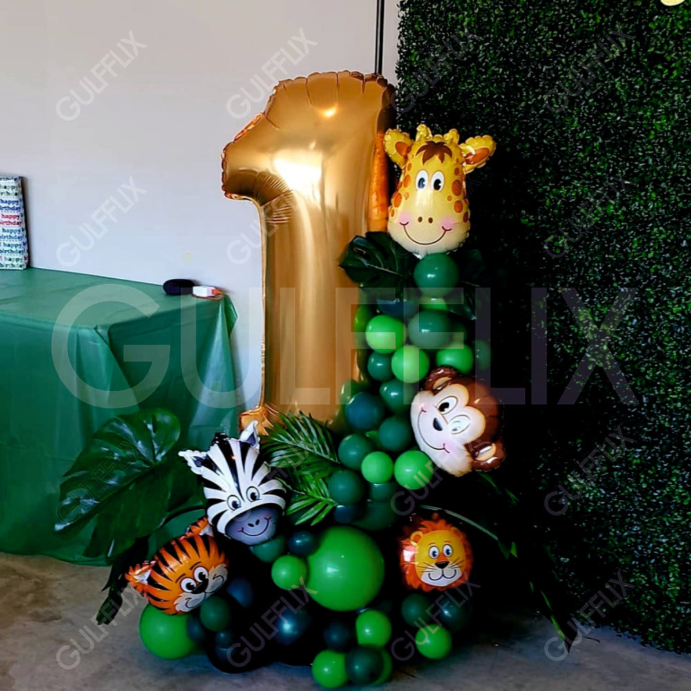 Jungle Theme Balloons - Pack of 6 Pcs