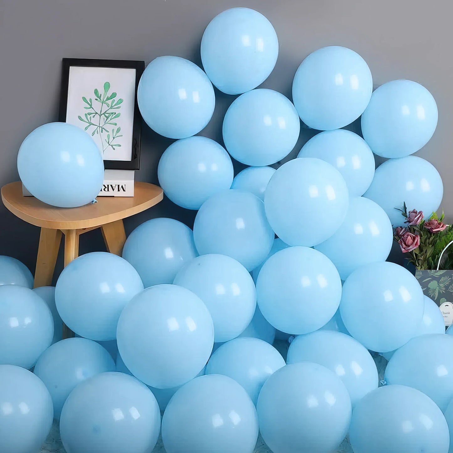 Blue Pastel Balloons 50pcs