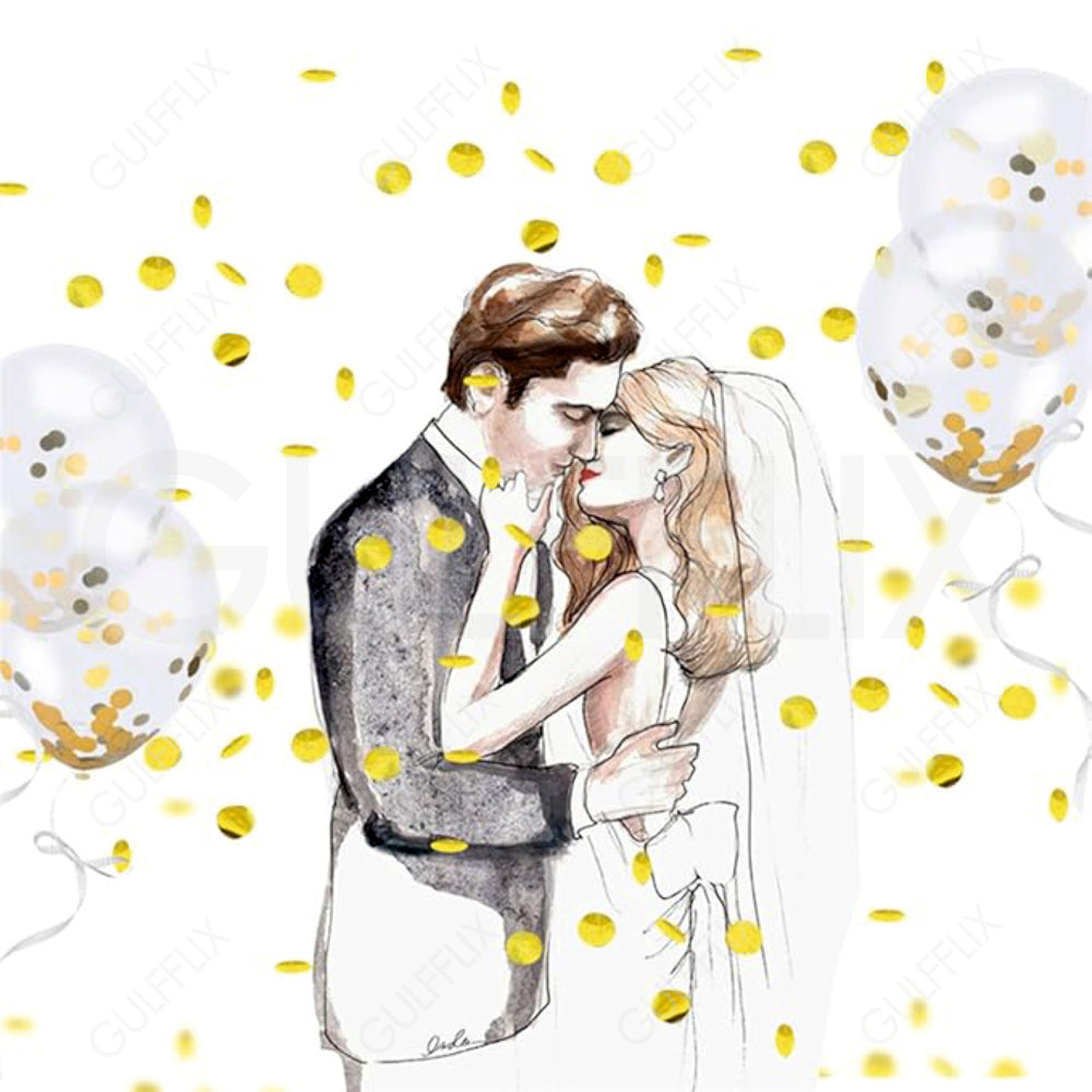 Confetti Balloons 10 Pieces Golden