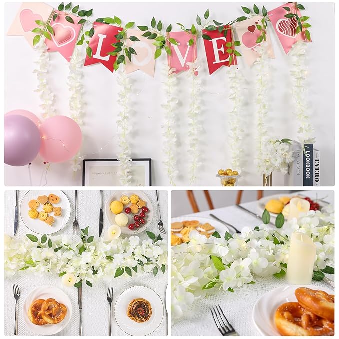 Artificial Wisteria Hanging Bush Flowers String