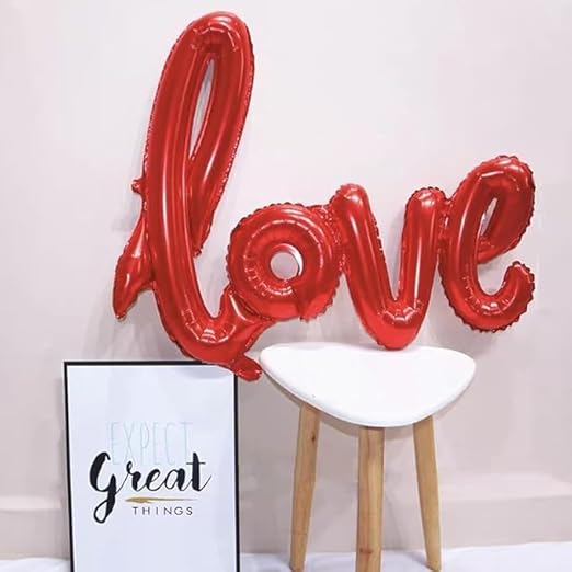 Love Foil Balloon Cursive Style