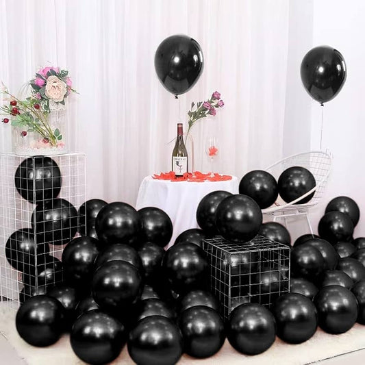 Black Metallic Balloons 50pcs