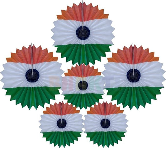 Paper Fan Trio Color - Set of 6pcs