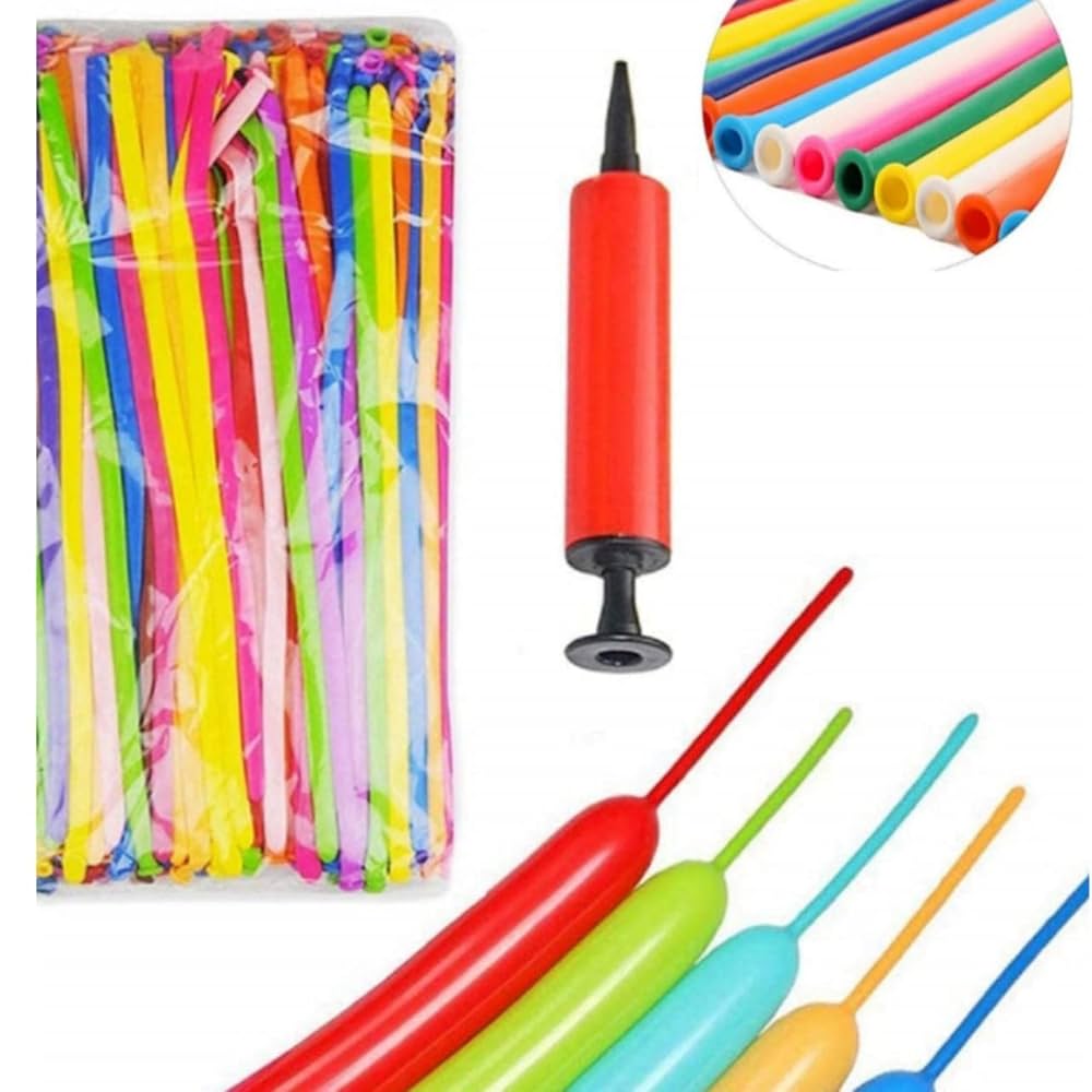 Animals Kit Twisting Balloons 100pcs with 1 Free Air Pump.