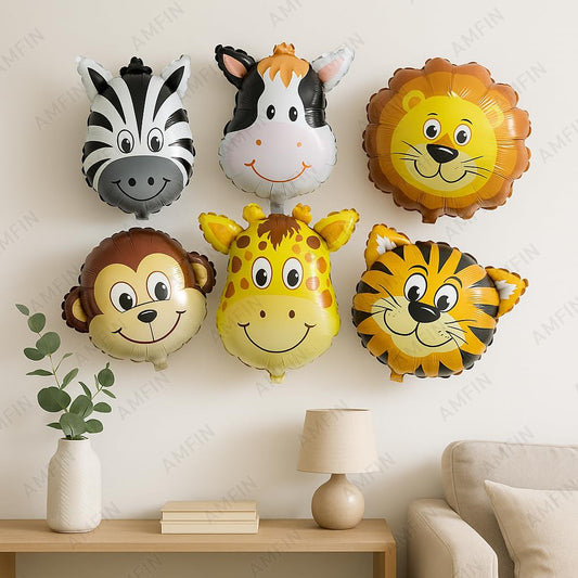 Jungle Theme Balloons - Pack of 6 Pcs
