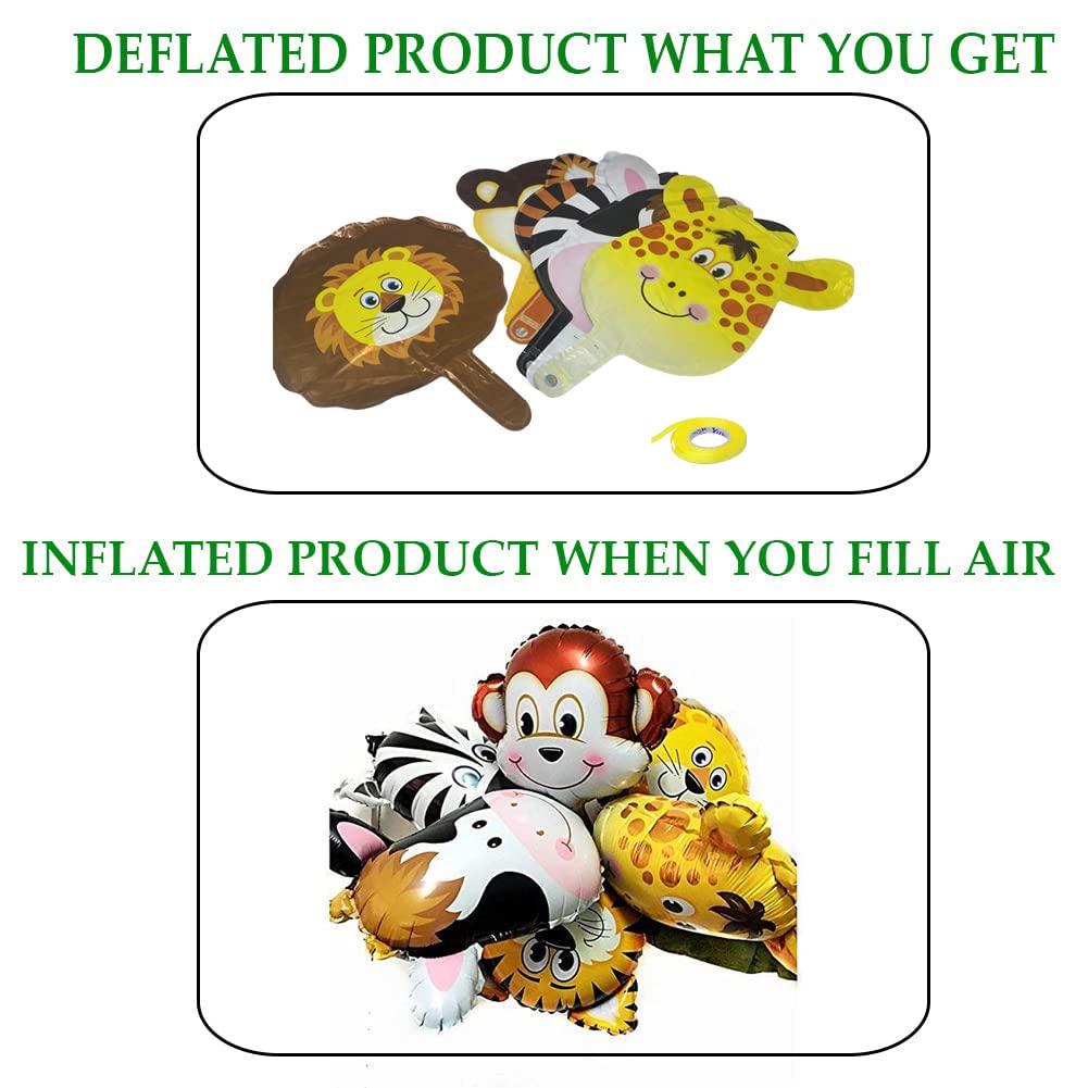 Jungle Theme Balloons - Pack of 6 Pcs