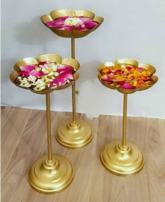 Urli Decorative Bowl Tealight Holder Stand Set of 3