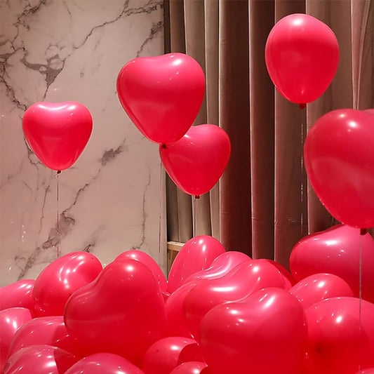 Heart Shape Premium Balloons - 25 pcs