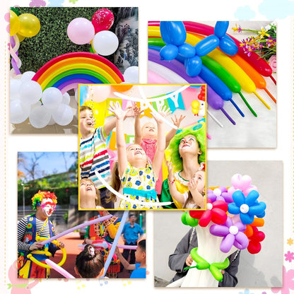 Long Slim Twisting Balloons Pack of 100pcs