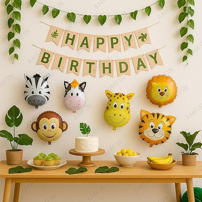 Jungle Theme Balloons - Pack of 6 Pcs