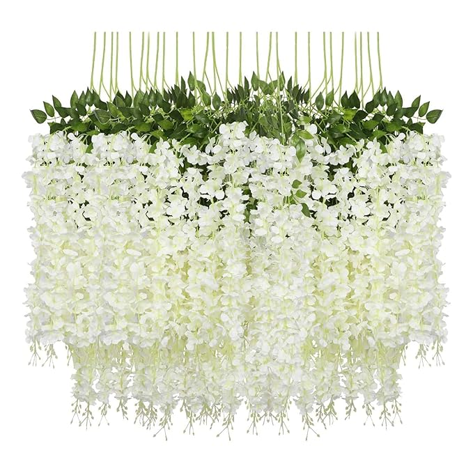 Artificial Wisteria Hanging Bush Flowers String