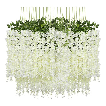 Artificial Wisteria Hanging Bush Flowers String
