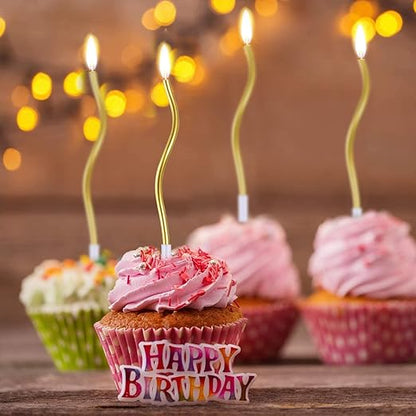 Twisted Golden Candles