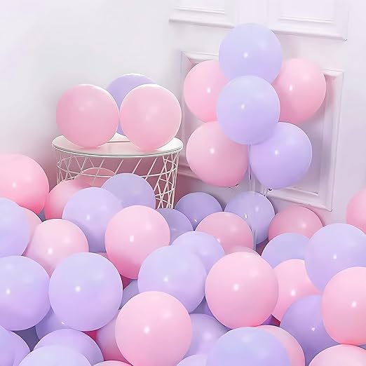Pink Purple Pastel Balloons Pack of 50