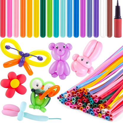 Animals Kit Twisting Balloons 100pcs with 1 Free Air Pump.