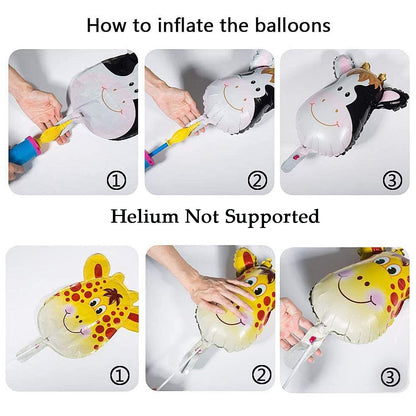 Jungle Theme Balloons - Pack of 6 Pcs