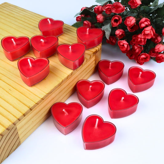 Heart Shape Scented Candle - Pack of 12 Pcs