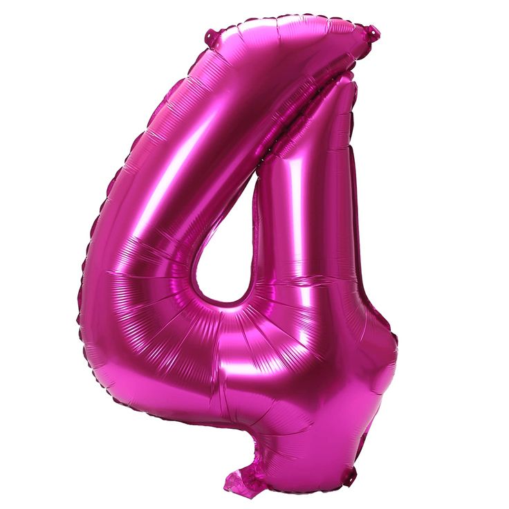 Big Size Pink Number Foil Balloons 32"