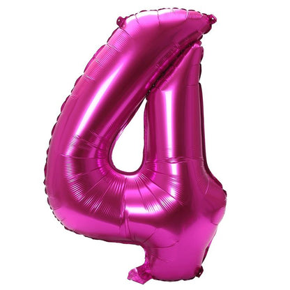Big Size Pink Number Foil Balloons 32"