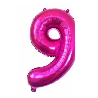 Big Size Pink Number Foil Balloons 32"